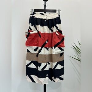 Chic Abstract Women's Midi Skirt